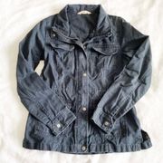 Hollister Navy Twill Zip Up Jacket