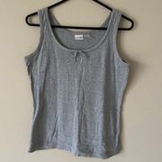 | Women’s Solid Light Gray Scoop Neck Tank Top Shirt Casual Cozy