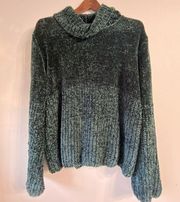 Main Strip Cowl Chenille Sweater, size M/L