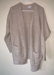 Beige Knit Cardigan