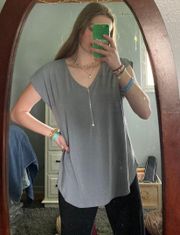 Gray Zipper Shirt