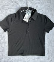 black collared polo