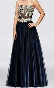 Size 7 Navy Prom Dress