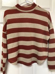 Mock Neck Striped Sweater