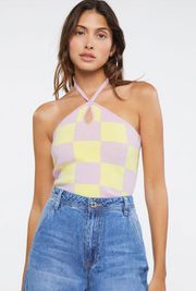 Pretty Garbage Pink And Yellow Knit Top