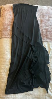 black maxi dress