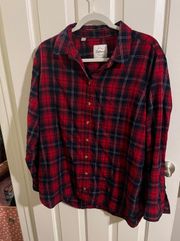 red flannel button down