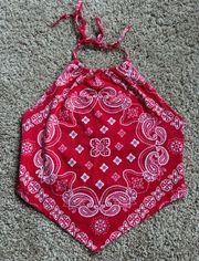 Red Bandana Halter Top