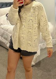 Chunky Knit Oversized Sweater Cream