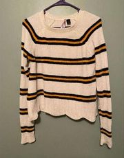 Love By Design Black And Yellow Crew Neck Sweater Size Medium