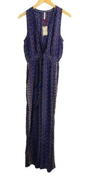 Anthropologie Raga Micah Boho Print Flowy Surplice SAMPLE Jumpsuit NWT Size S