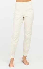 NWT Spanx Twill Cargo Jogger in Parchment