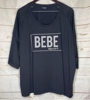 Bebe • Top • Workout • Gym • Yoga • 3X • Black