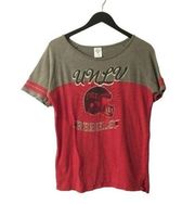 Rivalry Threads UNLV Rebels T Shirt Scoop Neck Color Block Womens Trendy Cotton