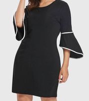 CATO Black Bell Sleeve Dress Formal Pencil Dress Size 8