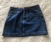 Dark Wash Denim Mini Skirt