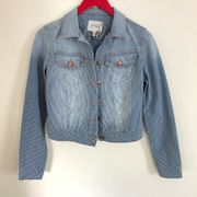 Jessica Simpson denim striped jacket S