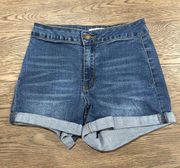 Copper Key Women Juniors Shorts Size 5 Blue Jean Denim