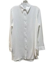 Abela Story + Co Button Down Tunic Dress White Size Small