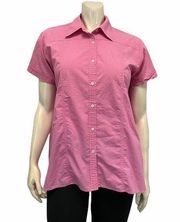 KRAZY KAT Pink Button Down Shirt Large