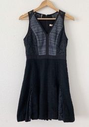 Tweed Pleated A-Line Dress