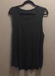 Merona Forest Green Ribbed Tank Top Size XXL