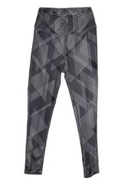 Orangetheory Leggings Gray Geometric Print Crop Length Skinny Leg Fitted