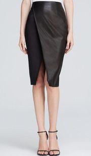 Alice & Olivia Lamb Leather Pencil Skirt Size 2