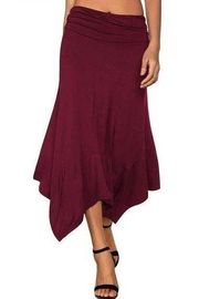 NEW Summer Casual Skirt Soft Flowy Handkerchief Midi S