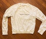 Spiritual Gangster White Terry Cloth We Are All Connected Crewneck