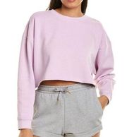 WeWoreWhat | Cropped Raw Hem Sweatshirt in Lilac