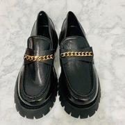 Princess Polly Gold Unchained Patent Loafer