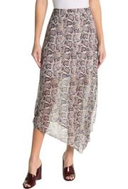 Allsaints Rhea Misra Snake Print Maxi Skirt sz 4