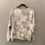 NWT Lacausa Anthropology Warrior Tie Dyed Crewneck Sweatshirt Blue Grey Size S