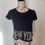 WORKSHOP New York Black Women’s Crop Top Tee