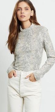 RAILS Ivory Snakeskin Long Sleeve Top