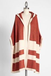 ModCloth ACOA Soothing Sojourn Hooded Poncho Cardigan Size Large