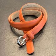 Banana Republic Women's Genuine Leather Metal Buckle Belt Orange Size 30-34"