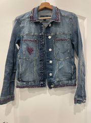 Distressed/Studded Jean Jacket