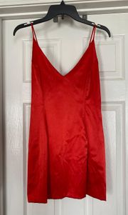 Red Satin Dress