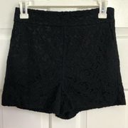 Black Lace High Rise Waisted Dress Shorts Express Size 0 Women’s Party Going Out
