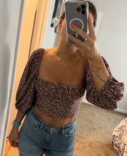 Floral Tie Back Crop Top