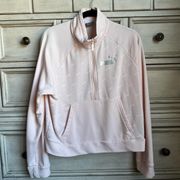 Puma Pink And White Half Zip Sweater