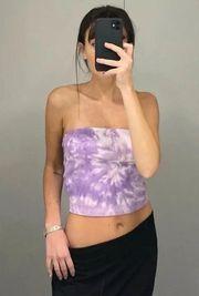 Ribbed Tye Dye Lavender Tube Top Size S