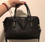 Kate Spade  New‎ York Leather Crossbody Satchel Bag Black