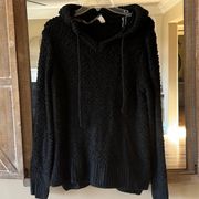 Chunky Oversized Cozy Sweater Hoodie Roomy Black Pullover Comfy Womens Popcorn