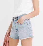 Madewell  Relaxed Denim Shorts in Cedarcroft Wash Jeans Distressed Cut Offs