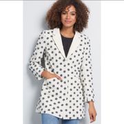 nwt // modcloth salient dot wool blend coat