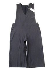 NWT Eileen Fisher V-neck Crop Jumpsuit in Graphite Washable Stretch Crepe PL