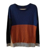 Tibi Womens Size Small Multicolor Wool Metallic Pullover Sweater